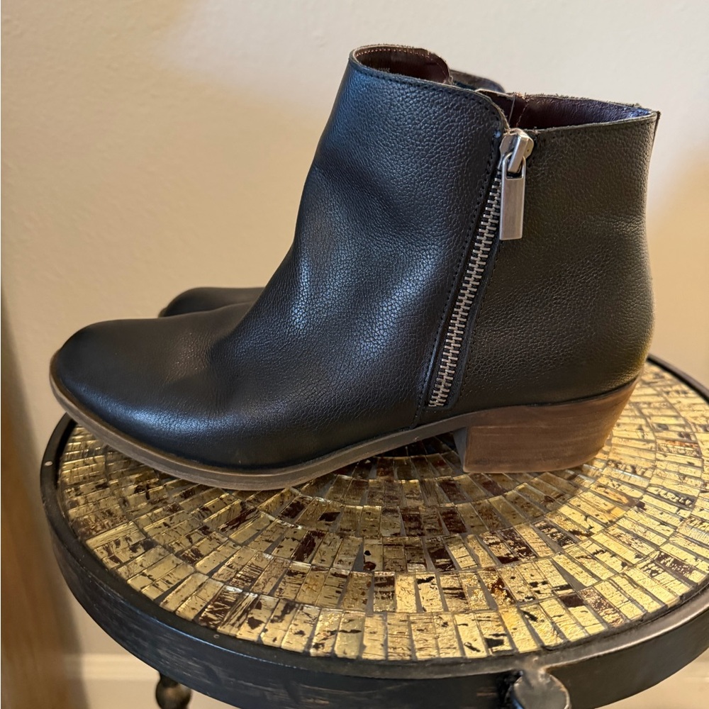 Stylish Black Leather Ankle Boots